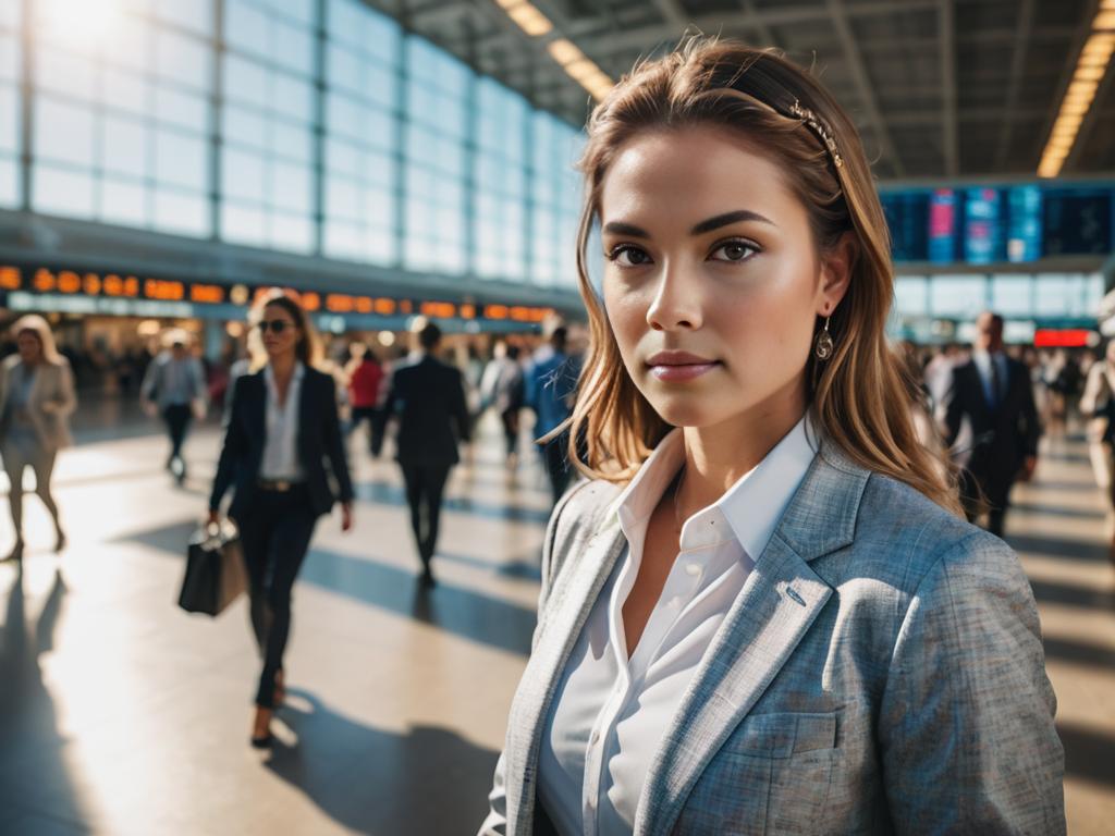 Confident Professional Woman in Airport