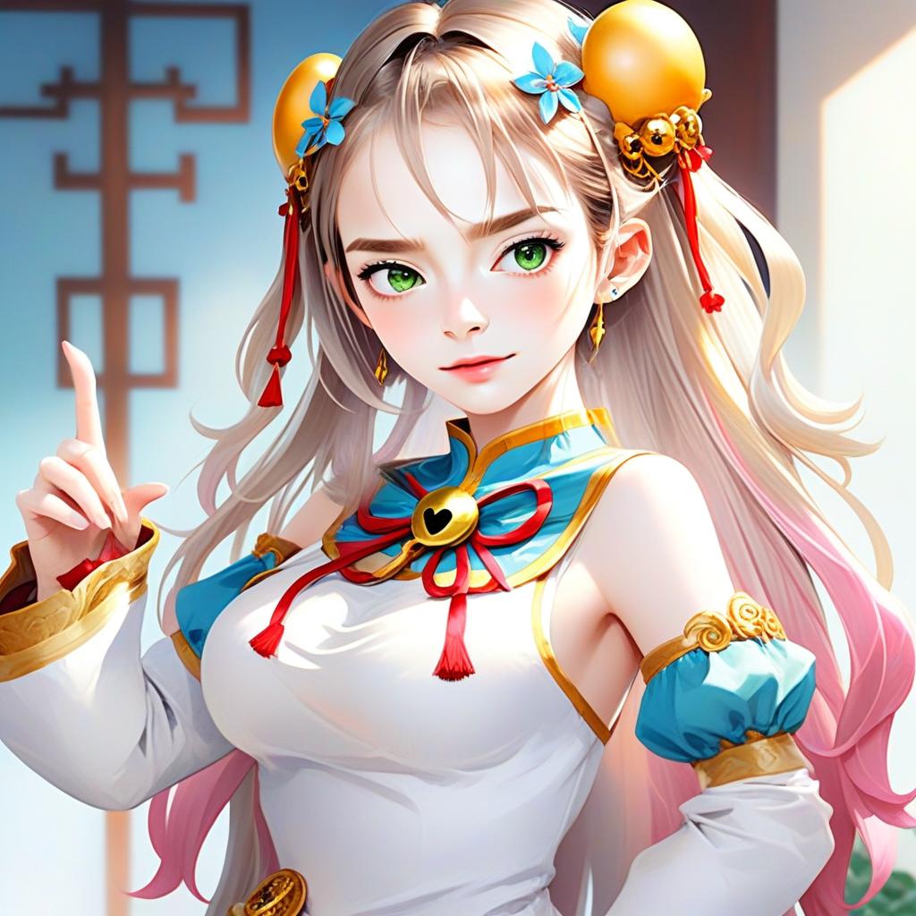 Momosuzu Nene Old Design Anime Style Digital Artwork