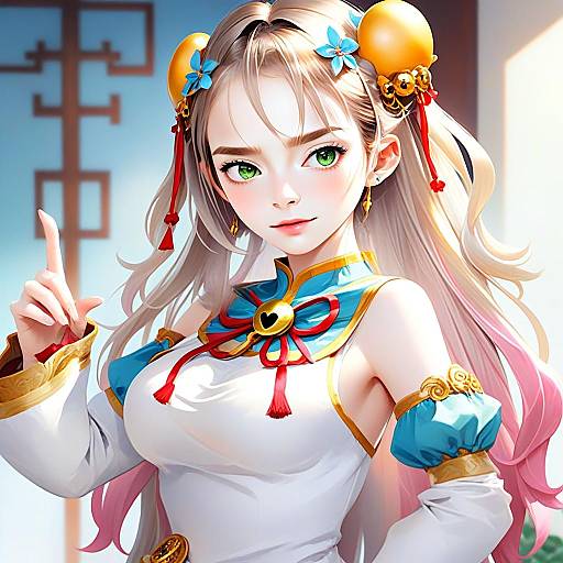 Momosuzu Nene Old Design Anime Style Digital Artwork