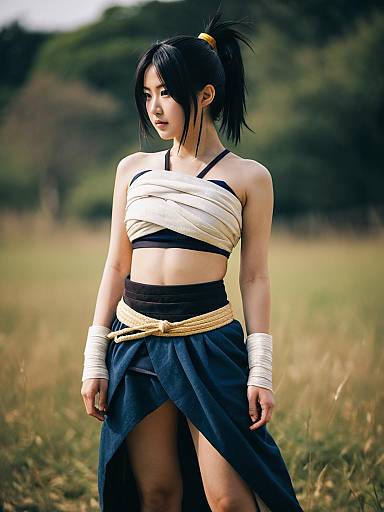 Dororo Character Cosplay Woman Outdoor Realistic Photo