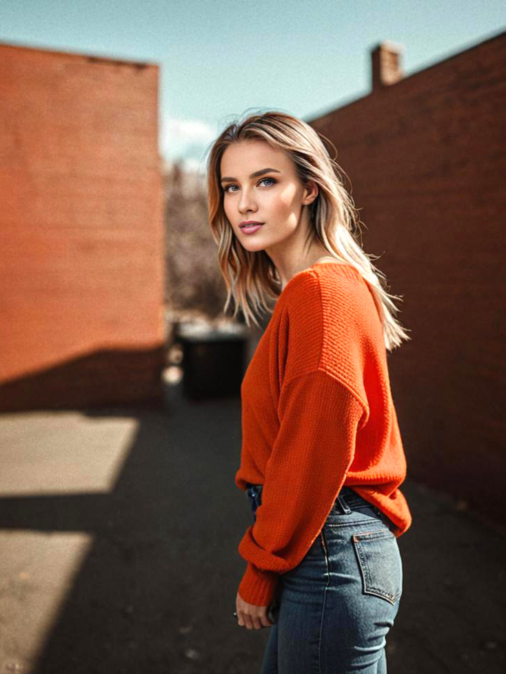 Confident Woman in Urban Setting