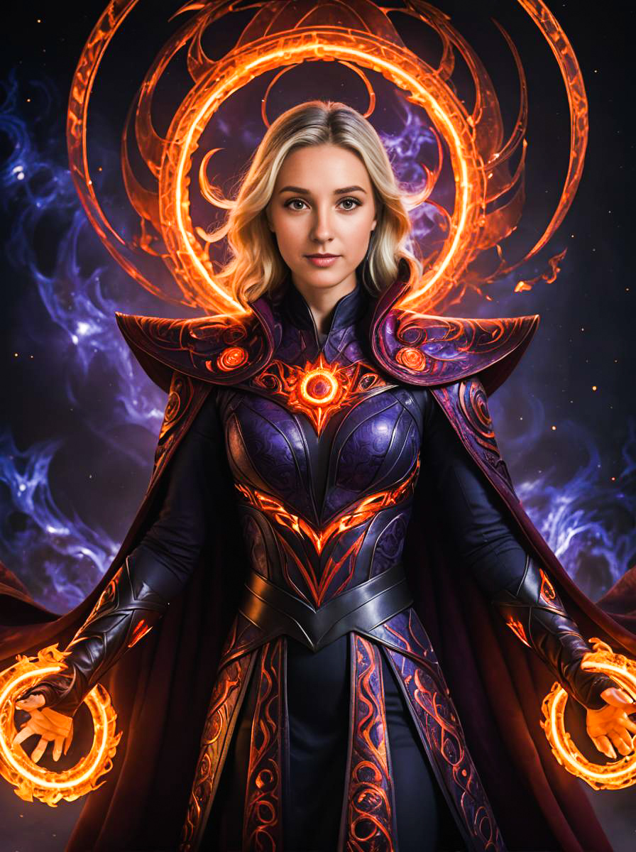 Woman in Elaborate Dormammu Costume