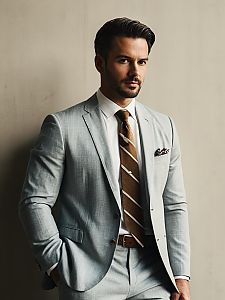Man in Stylish Summer Professional Outfit with Cinematic Realism