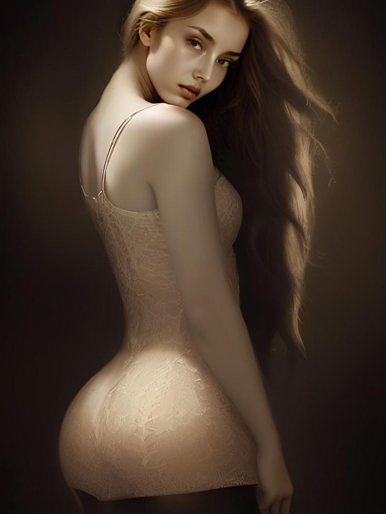 Elegant Portrait of a Woman in Lace