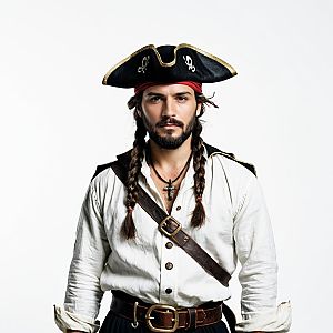 Confident Pirate in Costume