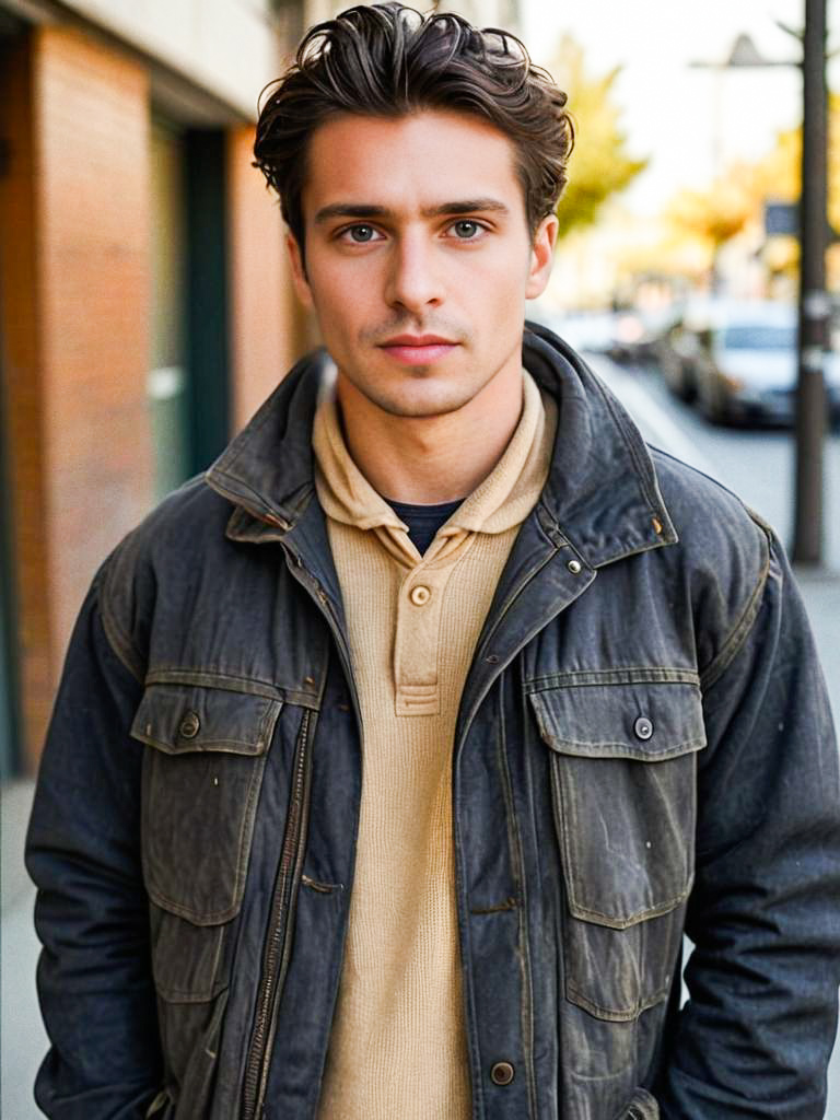 Confident Young Man in Urban Setting