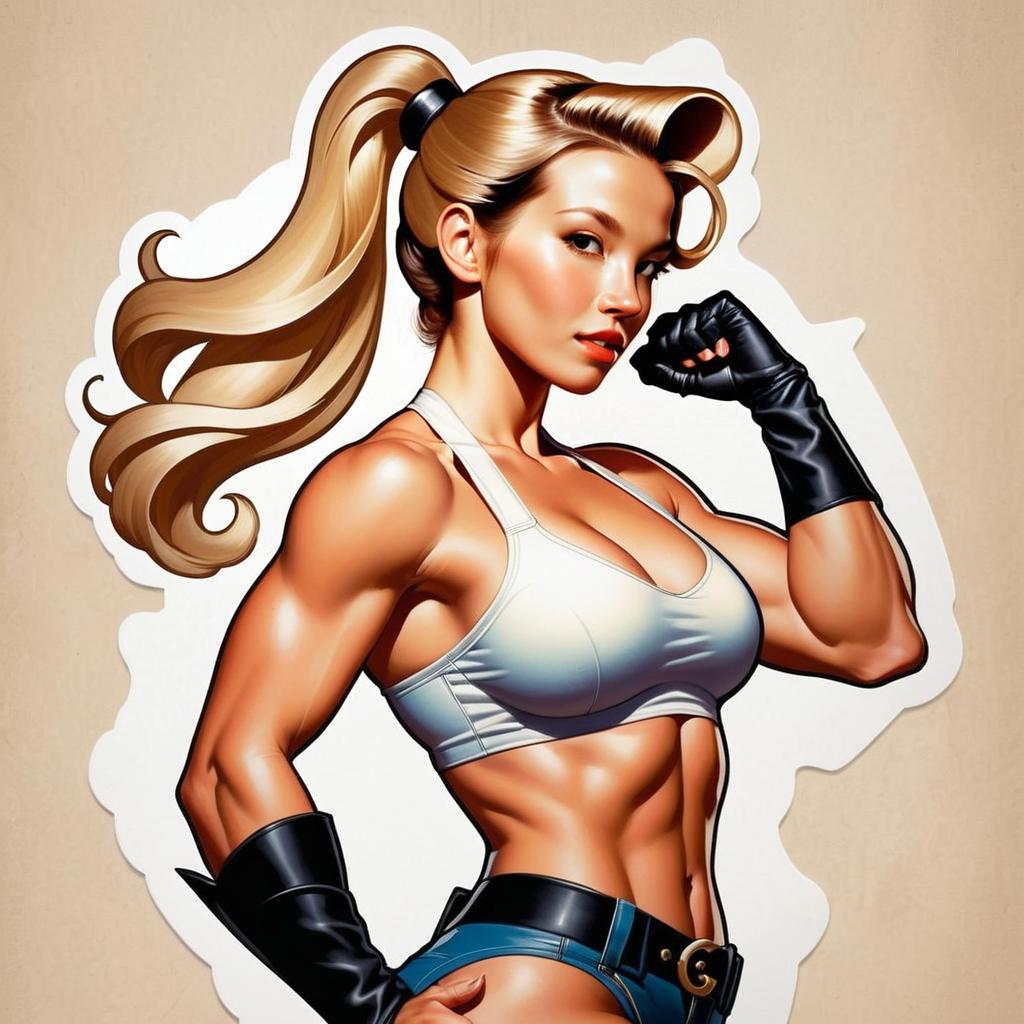 Confident Muscular Woman in Sportswear Confident Muscular Woman in Sportswear
