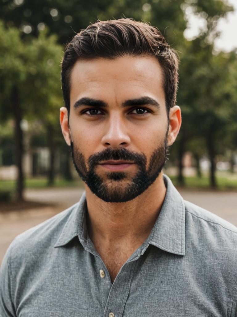 Stylish Man with Neatly Maintained Beard