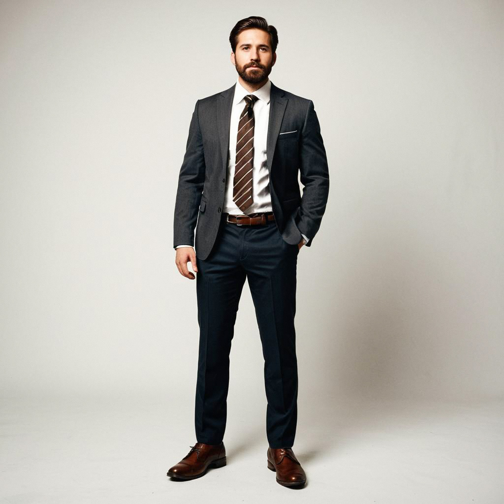 Confident Lawyer in Classic Attire