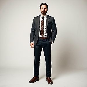 Confident Lawyer in Classic Attire