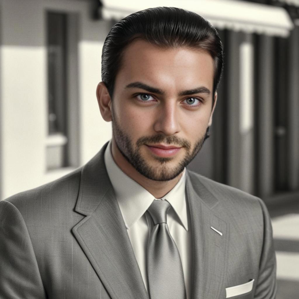 Sophisticated Man in Grey Suit