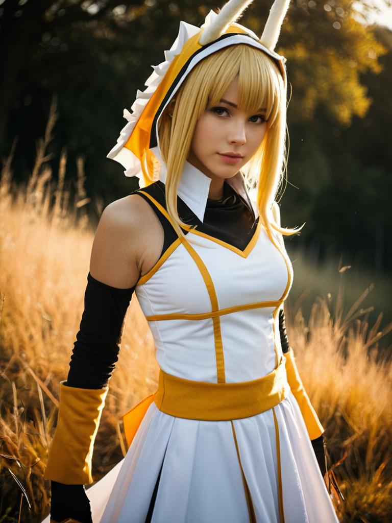 Realistic Tier Harribel Cosplay Woman Character Costume Outdoors