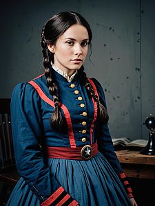 Civil War-era Woman in Costume