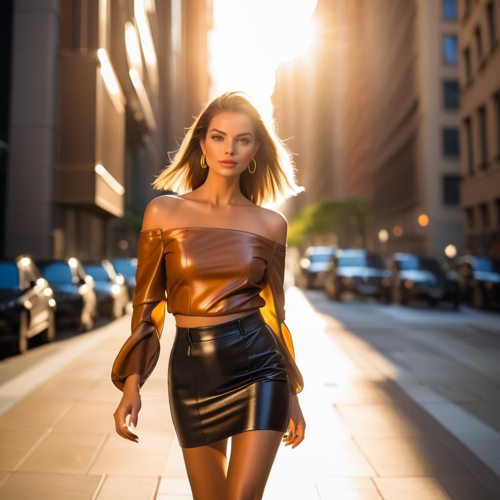 Fashionable Woman in Urban Setting