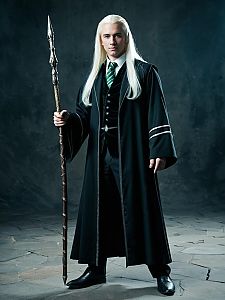 Man in Lucius Malfoy Harry Potter Cosplay Full Body Costume