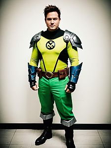 Realistic Man Cosplay Captain Qwark Costume