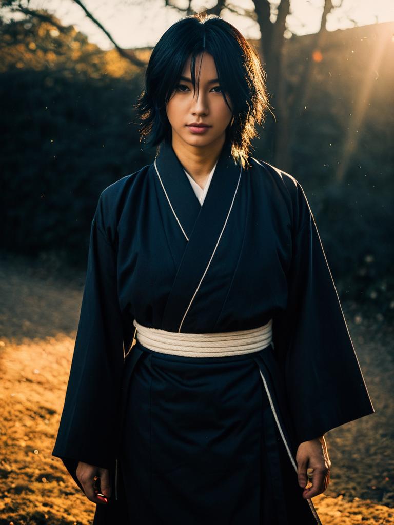 Realistic Photo of Man Cosplaying Nemuri Kayama Midnight Costume