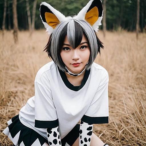 African Wild Dog Kemono Friends Cosplay Outdoors