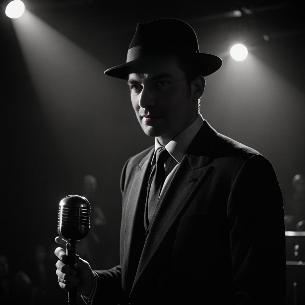 Vintage Performer in Suit and Fedora