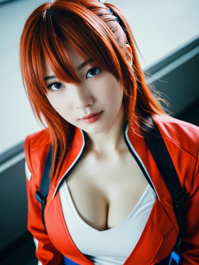 Realistic Asuka Kazama Woman Cosplay Costume Photo