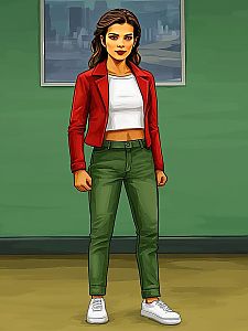 Confident Young Woman in Modern Style