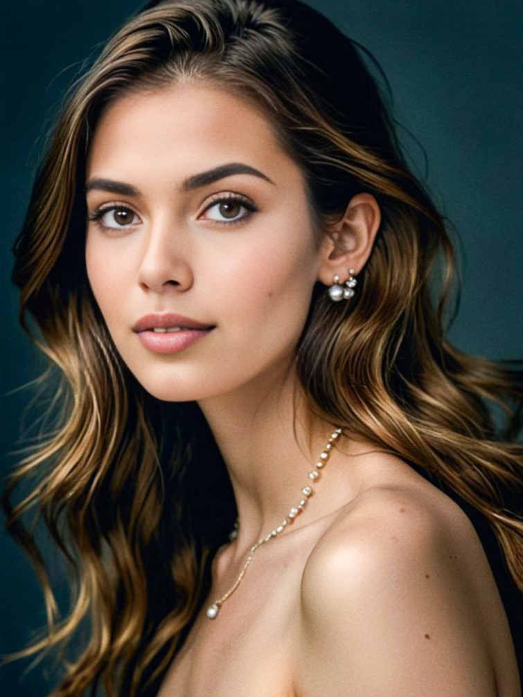 Elegant Woman with Pearl Jewelry