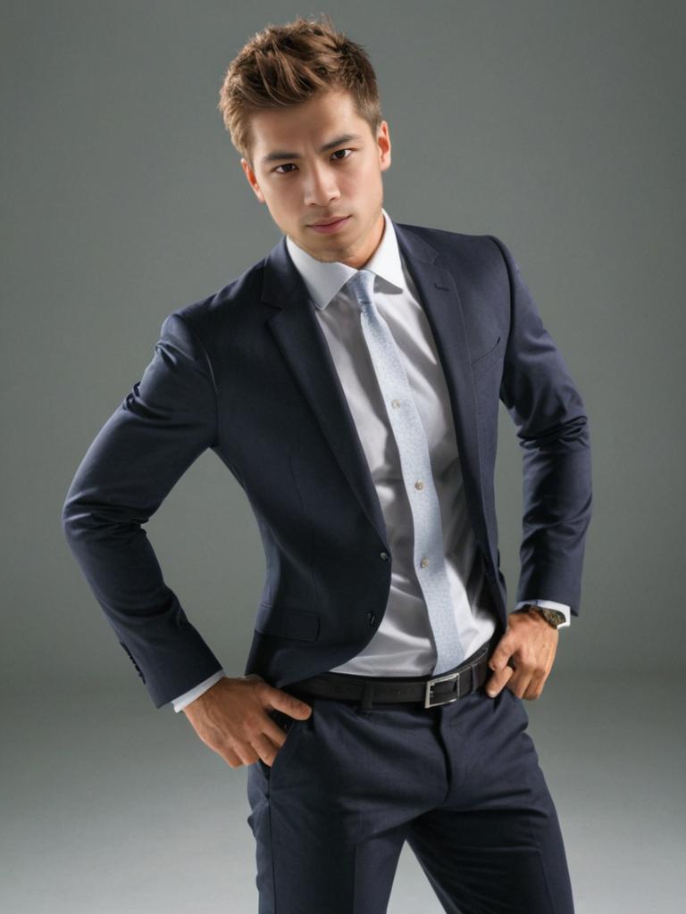 Confident Man in Stylish Business Suit