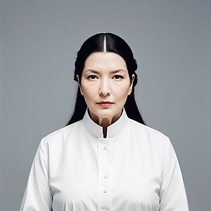 Portrait of a Confident Woman in Minimalist Style