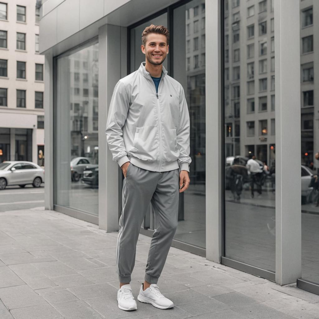 Confident Man in Stylish Casual Outfit