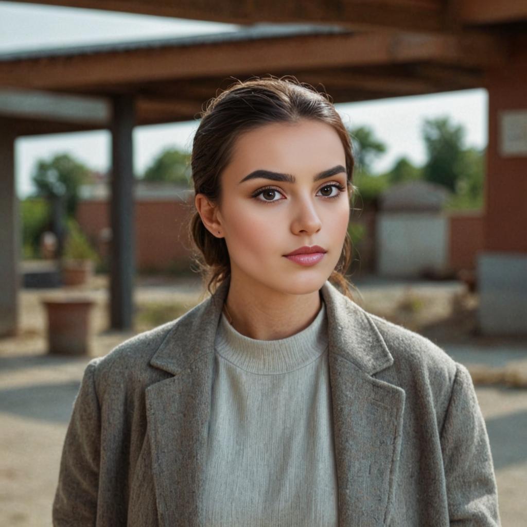 Woman in Business Casual Outdoors