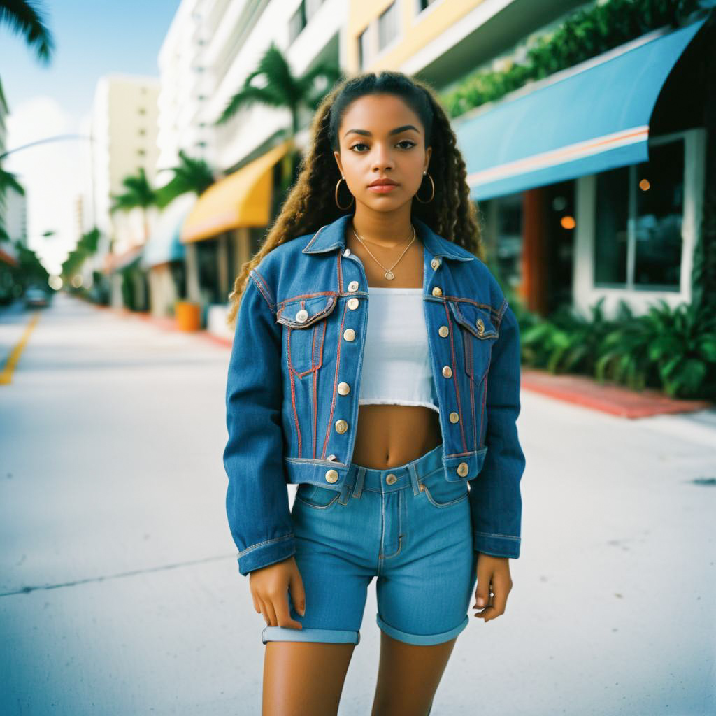 Stylish Young Woman in Summer Fashion