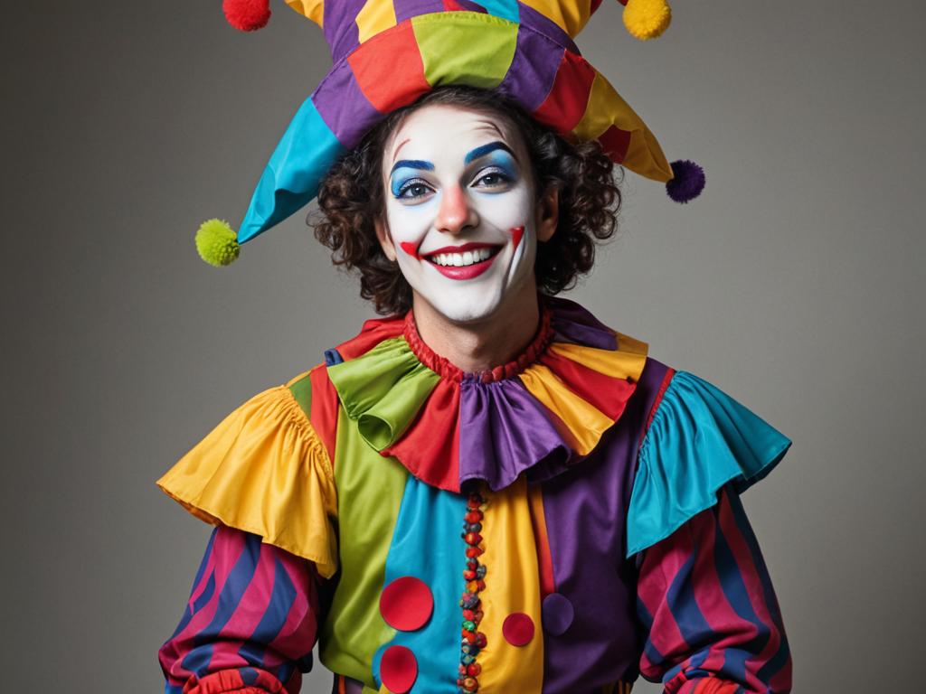 Vibrant Jester Portrait