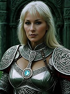 Excalibur Inspired Medieval Fantasy Woman Armor Costume