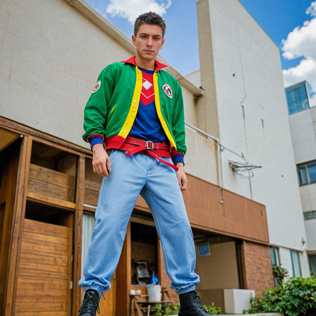 Man in Yusuke Urameshi Cosplay Costume