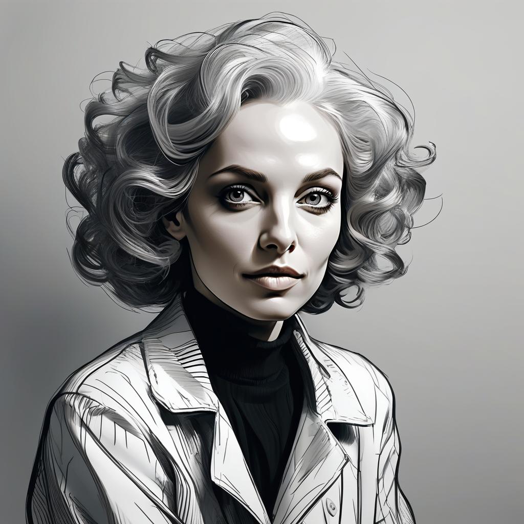 Portrait of a Woman with Silver Curls