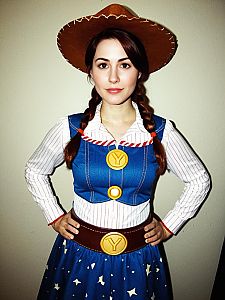 Woman in Woody Costume from Toy Story Cosplay