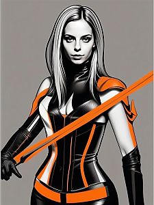 Confident Woman in Superhero Outfit