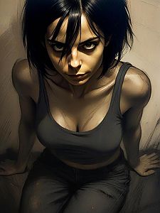 Empowered Woman with Fierce Expression