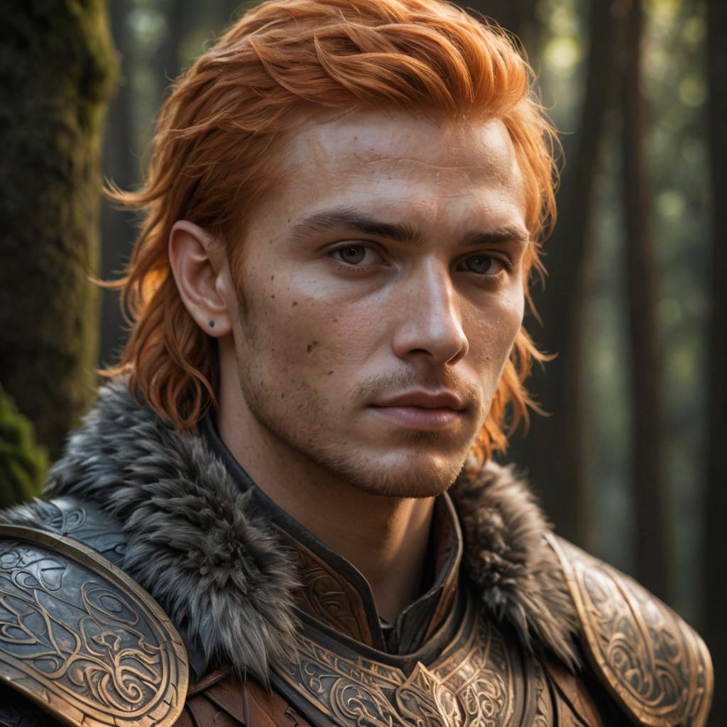 Elven Young Man Portrait in Fantasy Art