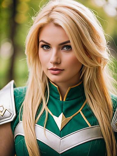 Asseylum Versus Allusia Inspired Woman Cosplay in Detailed Armor