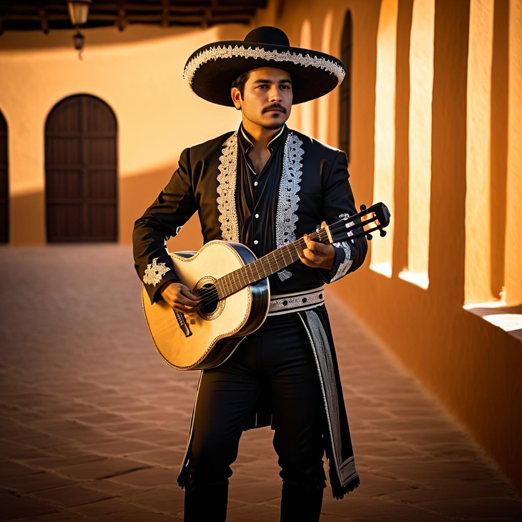 Mariachi Musician in Traditional Attire