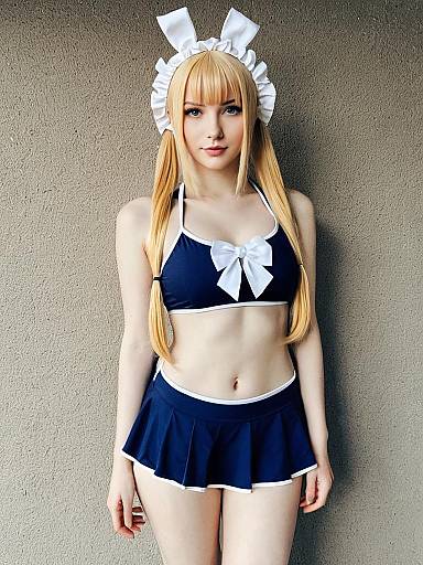 Abigail Williams Swimsuit Cosplay from Fate Series with Bunny Ears