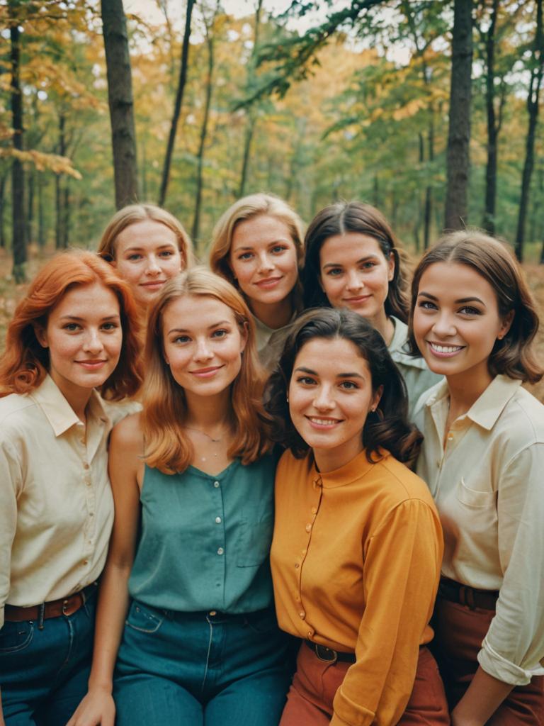 Seven Women in a Forest - Friendship and Unity