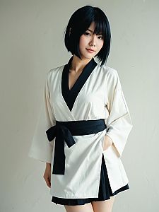 Sexy Cosplay Woman Wearing Realistic Rukia Kuchiki Costume