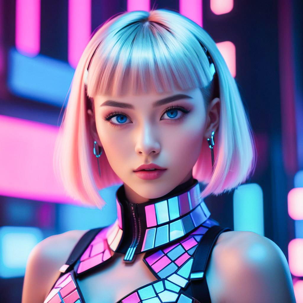 Futuristic Portrait of a Young Woman Futuristic Portrait of a Young Woman