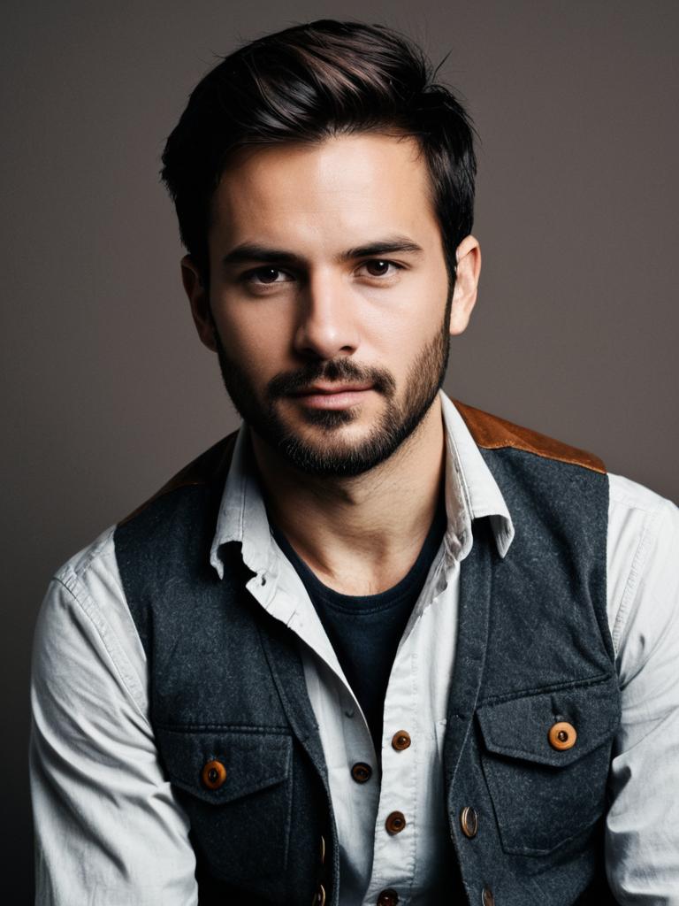 Confident Young Man in Casual Modern Outfit Portrait