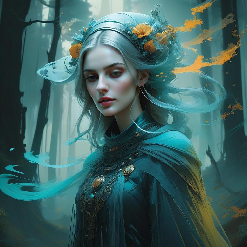 Mystical Woman in Enchanted Forest