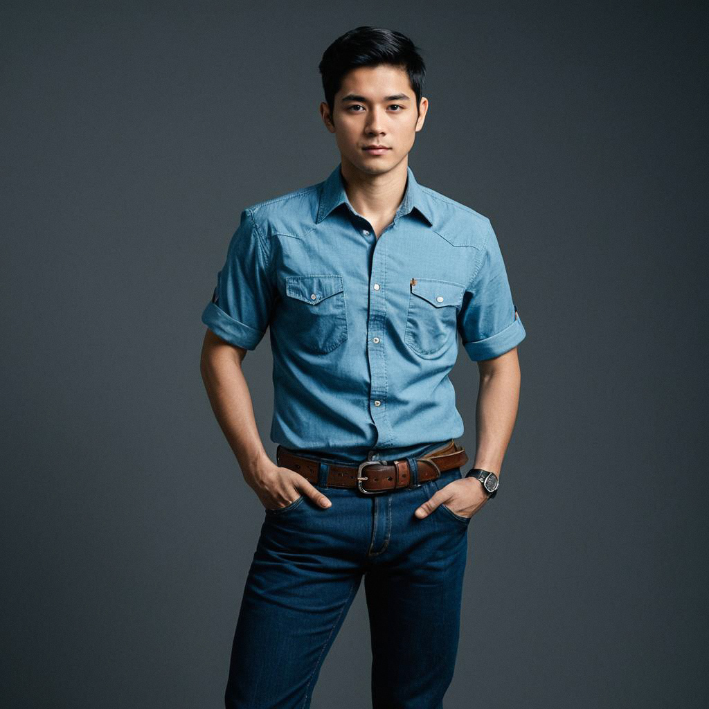 Confident Young Man in Casual Style