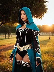 Realistic Kalifa Cosplay Woman Character Costume Photo
