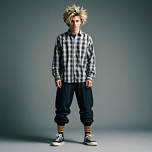 Confident Young Man in Edgy Streetwear